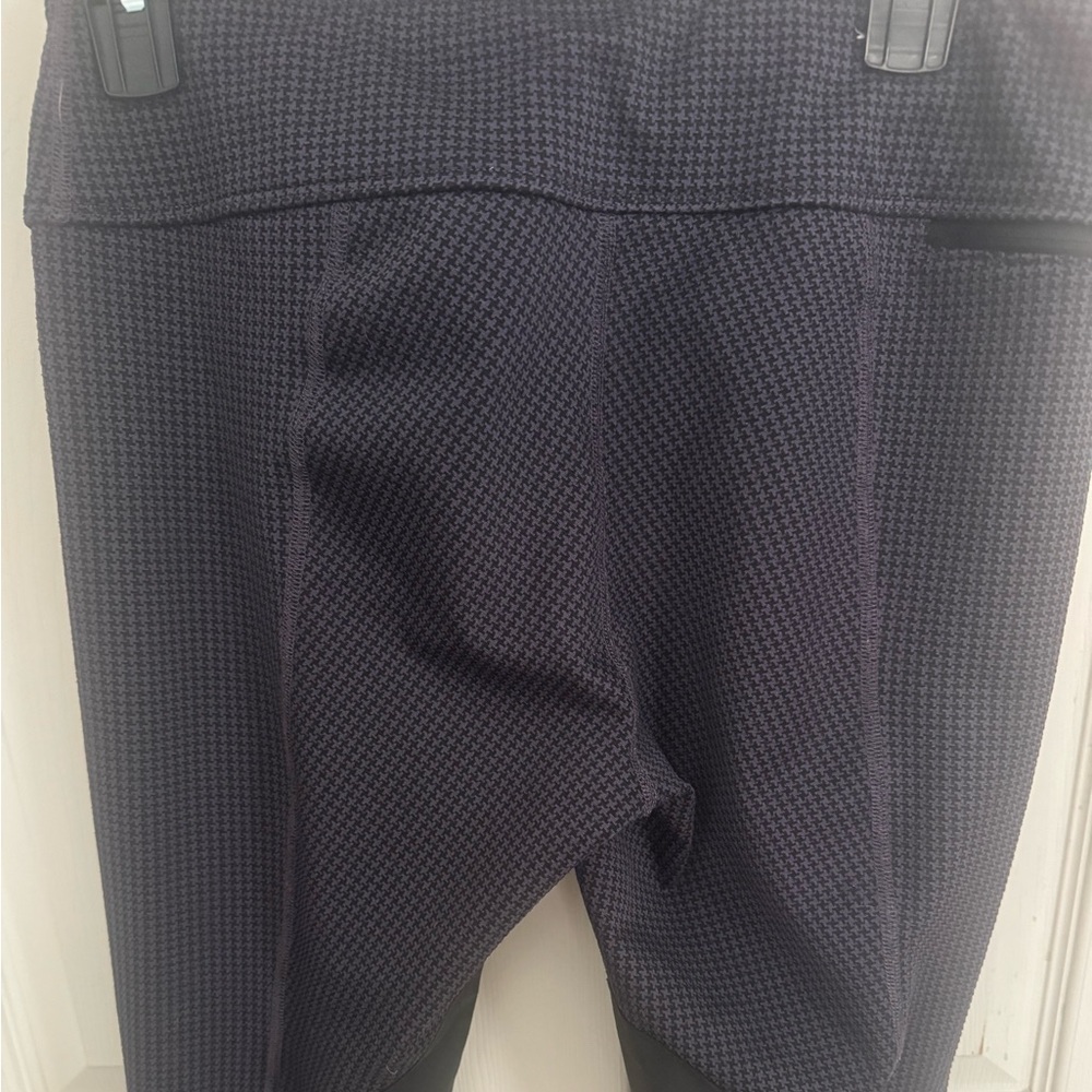 Kerrits Riding Pants Womens M Blue Houndstooth Patch Pocket Performance Tight - Picture 5 of 10
